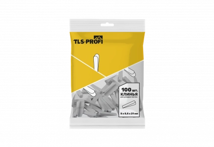 Купить ТЛС-ПРОФИ Клинья для плитки 5x5,5x21 мм 100 шт оптом в Москве от производителя