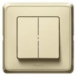 Купить 773758 Выключатель 2клавишный Cariva сл. кость оптом в Москве от производителя