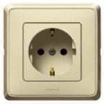 Купить 773759 Розетка 2 Конт.+ Земля Cariva сл. кость оптом в Москве от производителя