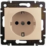 Купить 774321 Розетка 2конт + земля со шторк. Valena сл.кость оптом в Москве от производителя