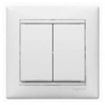 Купить 774405 Выключатель 2-клавишный Valena белый оптом в Москве от производителя
