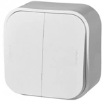 Купить 782202 Quteo выключатель 2-клавишный, 10А, цвет белый оптом в Москве от производителя