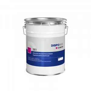 Купить Краска полиуретановая однокомпонентная DISPOMIX Slimtop 251, 30 кг оптом в Москве от производителя