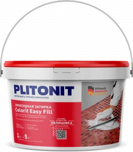 Купить PLITONIT Colorit EasyFill эпоксидная затирка для межплиточных швов и реактивный клей для плитки, бежевый 1 кг (144шт/подд.) оптом в Москве от производителя