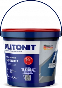 Купить PLITONIT ГидроЭласт Эластичная гидроизоляционная мастика 1.2 кг  (288шт/подд.) оптом в Москве от производителя