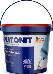 Купить PLITONIT Грунт Супер Контакт Праймер для обработки невпитывающих, гладких оснований 4.5 кг  (96шт/подд.) оптом в Москве от производителя