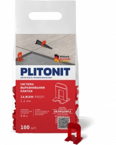 Купить PLITONIT зажим SVP-PROFI 1,4 мм (500 шт) (6пак в короб/(240пак/подд.) оптом в Москве от производителя