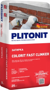 Купить PLITONIT Затирка Colorit Fast Clinker черный 25 кг (48шт/подд.) оптом в Москве от производителя