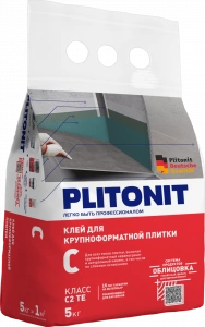 Купить PLITONIT С Клей для плитки по сложным основаниям, класс С2ТЕ 5 кг  (168шт/подд.) оптом в Москве от производителя