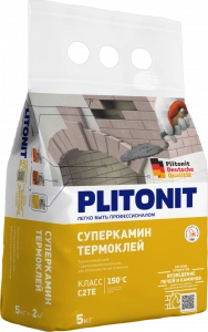 Купить PLITONIT СуперКамин ТермоКлей для облицовки печей и каминов 5 кг (224шт/подд.) оптом в Москве от производителя