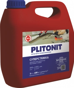 Купить PLITONIT СуперСтяжка Суперводоредуцирующая добавка для цементно-песчаных стяжек 3 кг  (144шт/подд.) оптом в Москве от производителя