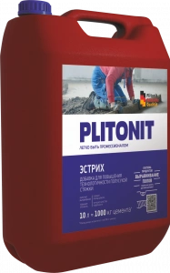 Купить PLITONIT Эстрих Комплексная добавка для производства полусухой стяжки 10 кг  (40шт/подд.) оптом в Москве от производителя