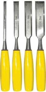 Купить БИБЕР 85061 Набор стамесок с пластиковой ручкой (6мм, 12мм, 18мм, 25мм) (набор 4шт) (10/40) оптом в Москве от производителя