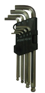 Купить БИБЕР 90505 Набор инбусовых средних ключей с шариком CRV 1.5-10мм (набор 9шт) (10/60) оптом в Москве от производителя