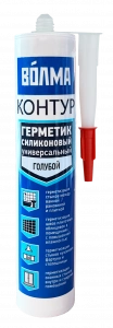 Купить ВОЛМА Контур Герметик силиконовый универсальный  290мл голубой оптом в Москве от производителя