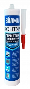 Купить ВОЛМА Контур Герметик силиконовый универсальный  290мл прозрачный оптом в Москве от производителя