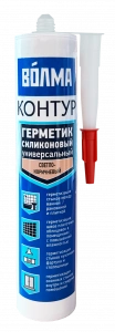 Купить ВОЛМА Контур Герметик силиконовый универсальный  290мл св-коричневый оптом в Москве от производителя