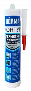 Купить ВОЛМА Контур Герметик силиконовый универсальный  290мл серебристо-серый оптом в Москве от производителя