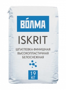 Купить Шпатлевка финишная полимерная белоснежная ВОЛМА-ISKRIT , 19 кг оптом в Москве от производителя