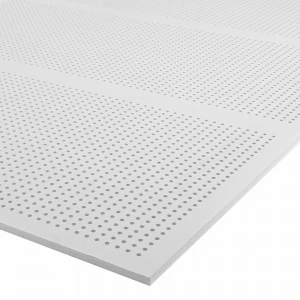 Купить КНАУФ-Акустика ППГ3-Б1-8/18КР-4ПК Блочная круглая перфорация R-белая 2448х1224х12,5 мм  (уп.25шт) оптом в Москве от производителя