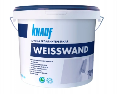 Купить КНАУФ-Вайсванд краска в/д интерьерная белая матовая 15 кг оптом в Москве от производителя