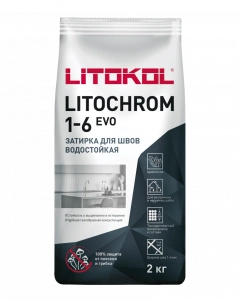 Купить Литокол Litochrom 1-6 EVO LE.110 затирочная смесь Стальной серый  2кг оптом в Москве от производителя