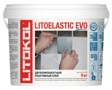 Купить Литокол Litoelastic Evo реактивный эпокс.-полиуретан. клей (комп. А+В) 5кг оптом в Москве от производителя