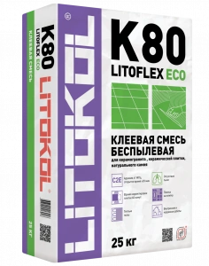 Купить Клей для плитки Litokol Litoflex K80 ECO беспылевой 25 кг оптом в Москве от производителя