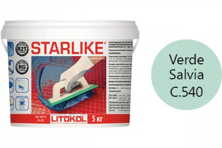 Купить Литокол Starlike Эпоксидная затирка С.540 Verde Salvia (Зеленый шалфей) 5кг оптом в Москве от производителя
