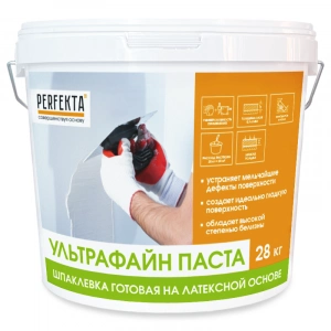Купить Готовая шпаклевка на латексной основе,  супербелая Перфекта «Ультрафайн PASTA», 28 кг оптом в Москве от производителя