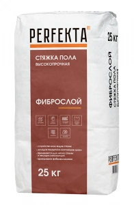 Купить Стяжка пола Перфекта Фиброслой  усиленная, 25 кг оптом в Москве от производителя