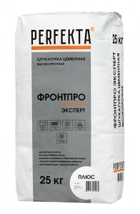 Купить Штукатурка цементная высокопрочная тонкослойная «Фронтпро Эксперт PLUS»  Перфекта, 25 кг оптом в Москве от производителя