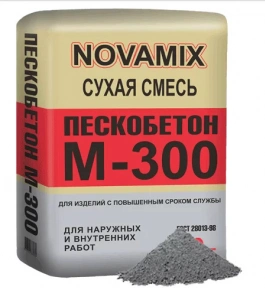 Купить Пескобетон М-300  40 кг NOVAMIX оптом в Москве от производителя
