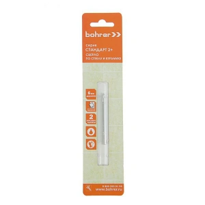 Купить Сверло Bohrer Стандарт 2+ по стеклу и керамике 6 мм (в блитстере) 32020060 оптом в Москве от производителя
