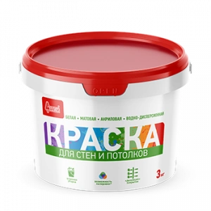 Купить Краска акриловая для стен и потолков Старатели, 3 кг оптом в Москве от производителя