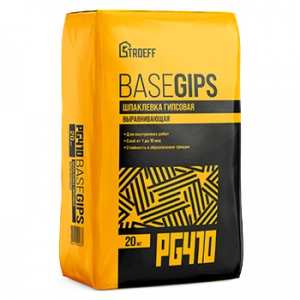 Купить Старатели Шпаклевка Выравнивающая (Гипсовая) Basegips PG 410 Stroeff, 20 кг оптом в Москве от производителя