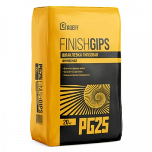 Купить Старатели Шпаклевка финишная (Гипсовая) Finishgips PG25 Stroeff, 20 кг оптом в Москве от производителя
