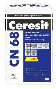 Купить Тонкослойная самовыравнивающаяся смесь ЦЕРЕЗИТ CN 68, 25кг оптом в Москве от производителя