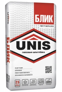 Купить Юнис БЛИК Шпаклевка универсальная гипсовая, 18 кг оптом в Москве от производителя