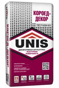 Купить Штукатурка декоративная Юнис Короед-Декор, 25 кг оптом в Москве от производителя