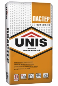 Купить Монтажно-ремонтная гипсовая смесь Юнис Пластер , 20 кг оптом в Москве от производителя