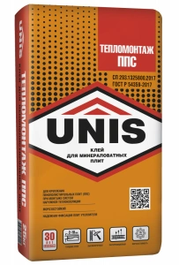 Купить Клей для крепления пенополистирола ЮНИС ТЕПЛОМОНТАЖ ППС, 25 кг оптом в Москве от производителя