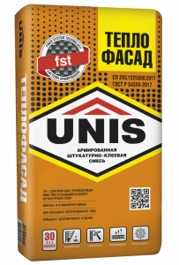 Купить Клей для крепления теплоизоляционных материалов ЮНИС ТЕПЛОФАСАД , 25 кг оптом в Москве от производителя