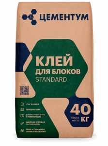 Купить ЦЕМЕНТУМ Клей для блоков STANDART40 кг (36шт/под) оптом в Москве от производителя