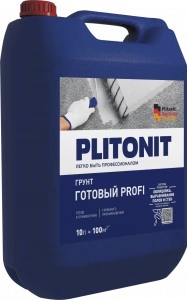 Купить PLITONIT Грунт Готовый PROFI Грунтовка глубокого проникновения 10 кг (40шт/подд.) оптом в Москве от производителя