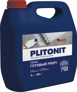 Купить PLITONIT Грунт Готовый PROFI Грунтовка глубокого проникновения 3 кг (144шт/подд.) оптом в Москве от производителя