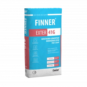 Купить Dauer FINNER EXTER 41G Шпатлевка цементная финишная серая 20 кг оптом в Москве от производителя