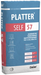 Купить Dauer PLATTER SELF 57 Наливной пол тонкослойный быстротвердеющий 20 кг оптом в Москве от производителя
