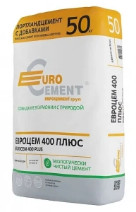 Купить Евроцемент М400 серый Д20 50 кг оптом в Москве от производителя