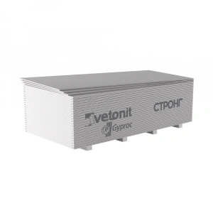 Купить Гипсокартон ВЕТОНИТ СТРОНГ  2500x1200x15 УК (46шт/под) оптом в Москве от производителя